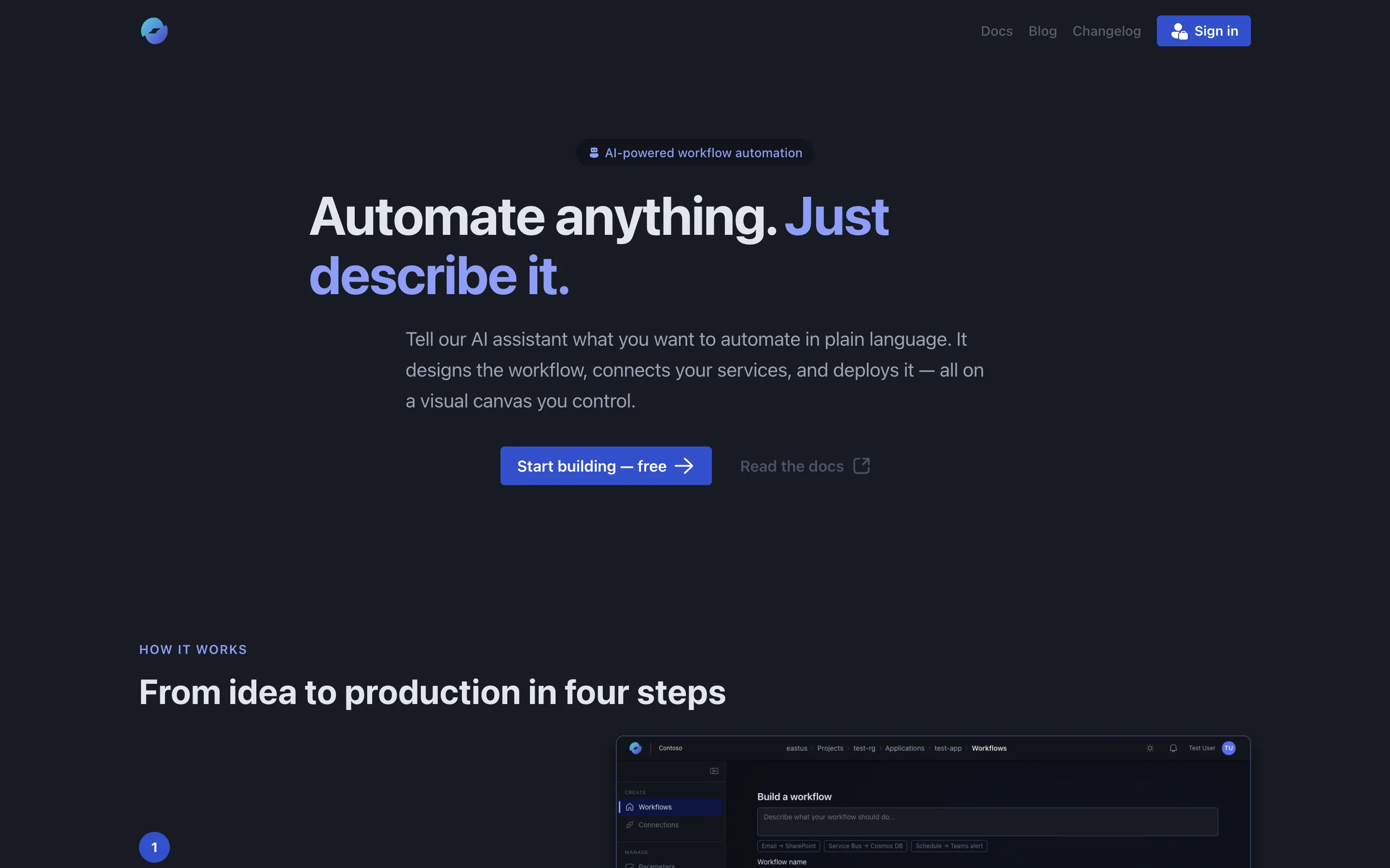 Sign-in page